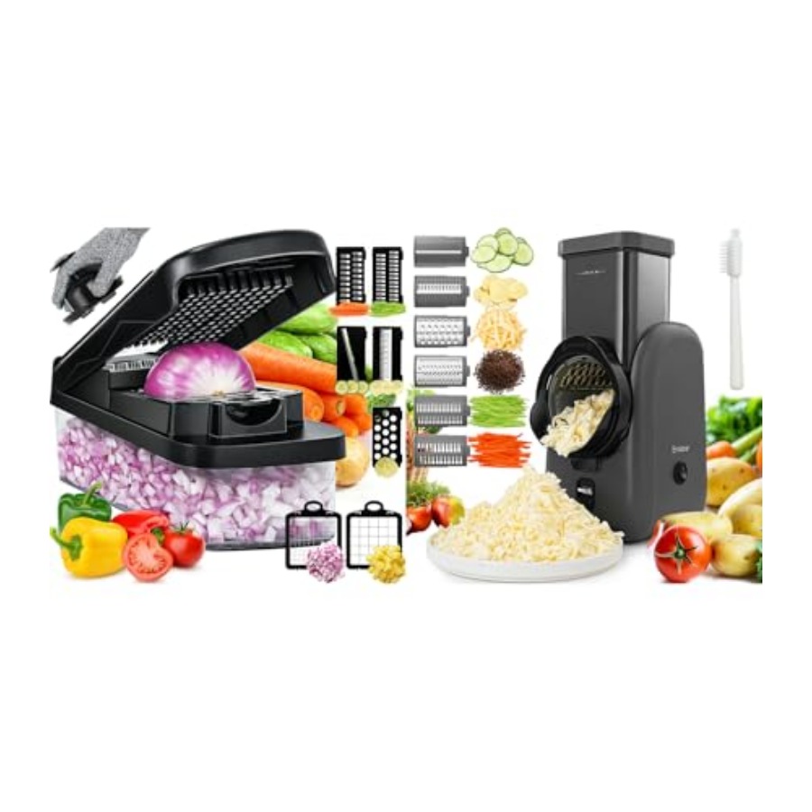 Mandoline Slicer - Electric Cheese Grater and Vegetable Chopper
