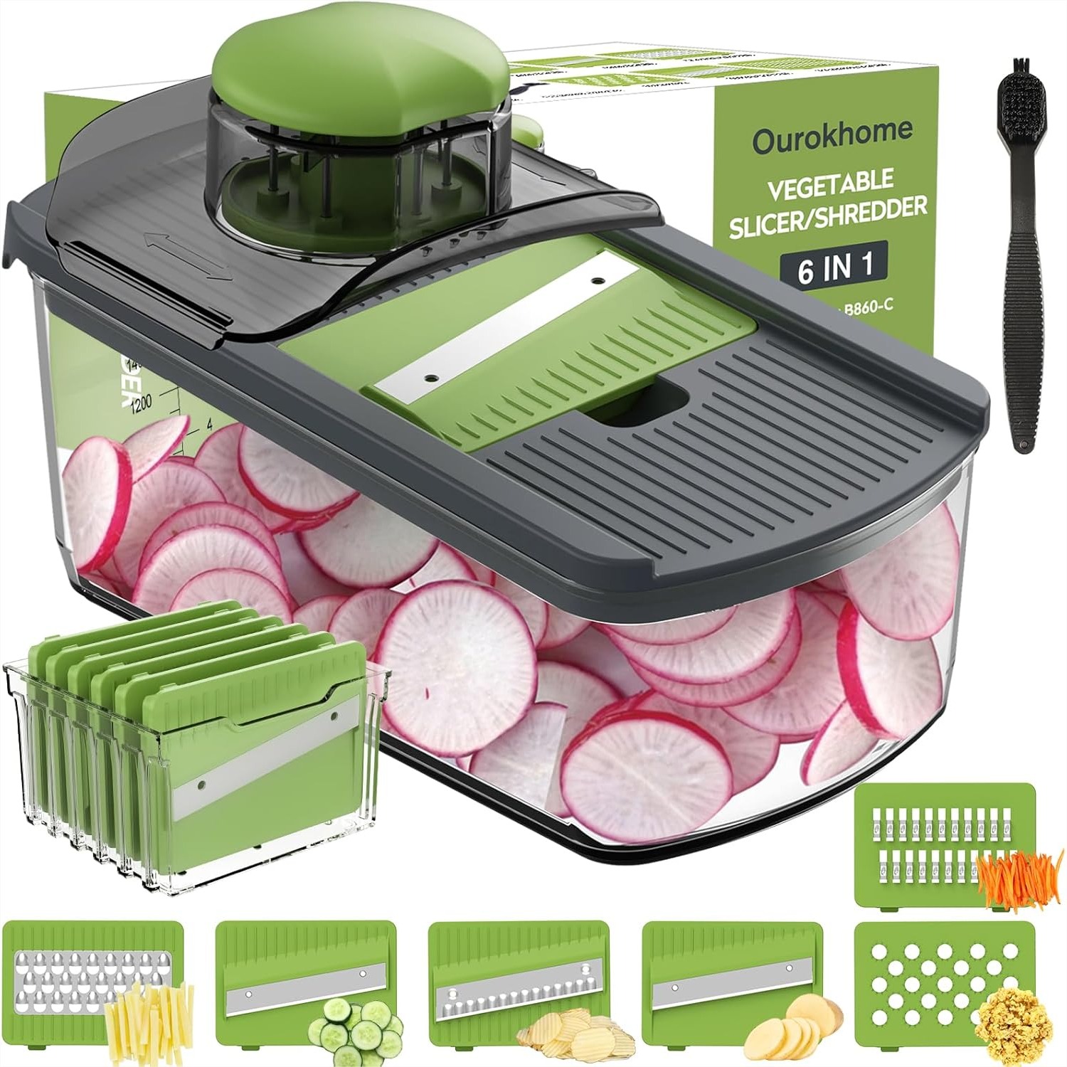 Mandoline Slicer - Mandolin Slicer for Kitchen, Hand Safe