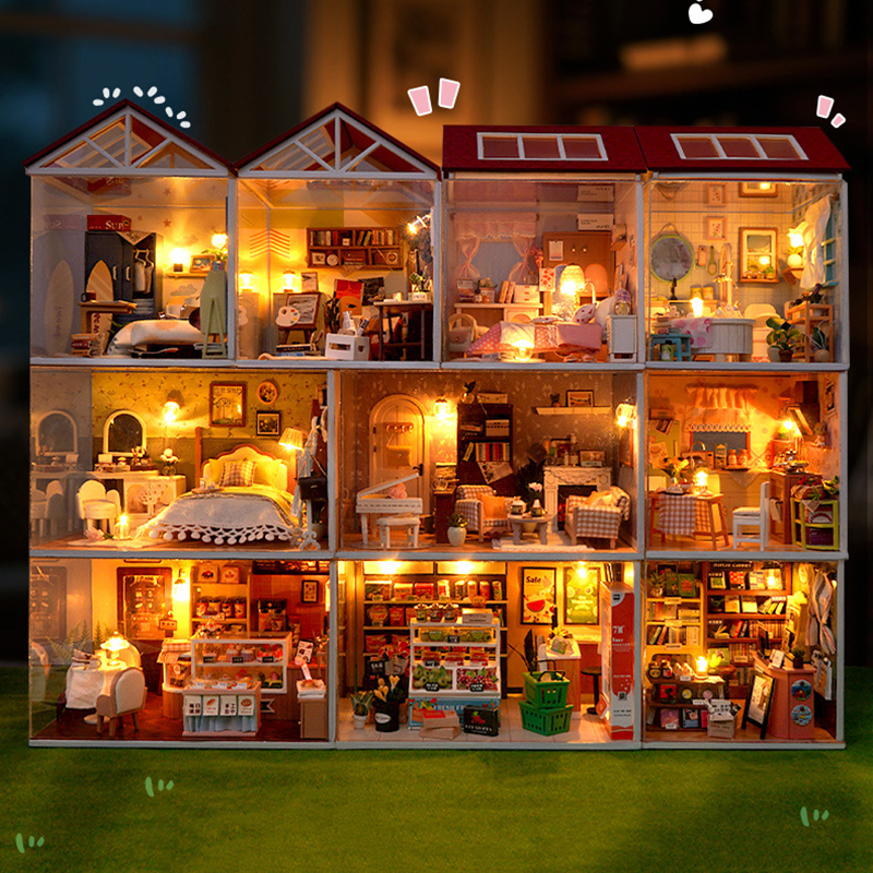 Kitchen Gadgets Kids - DIY Wooden Dollhouse Mini Bedroom Kitchen