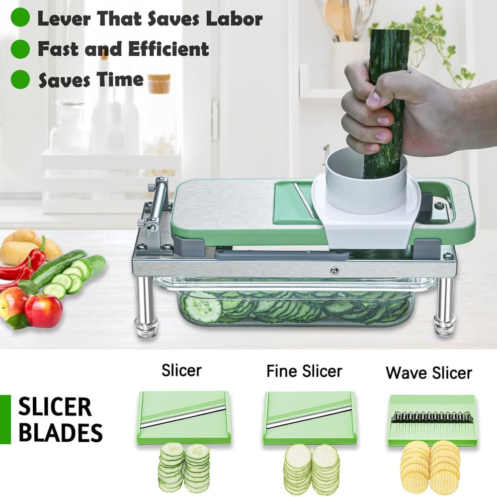 Stainless Steel Vegetable Chop - Mandoline Slicer reseña y precio