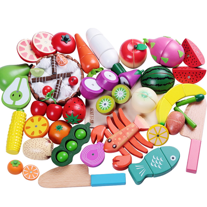 1PCS Wooden Toy Magnetic Cutti - Kitchen Gadgets Kids reseña y precio