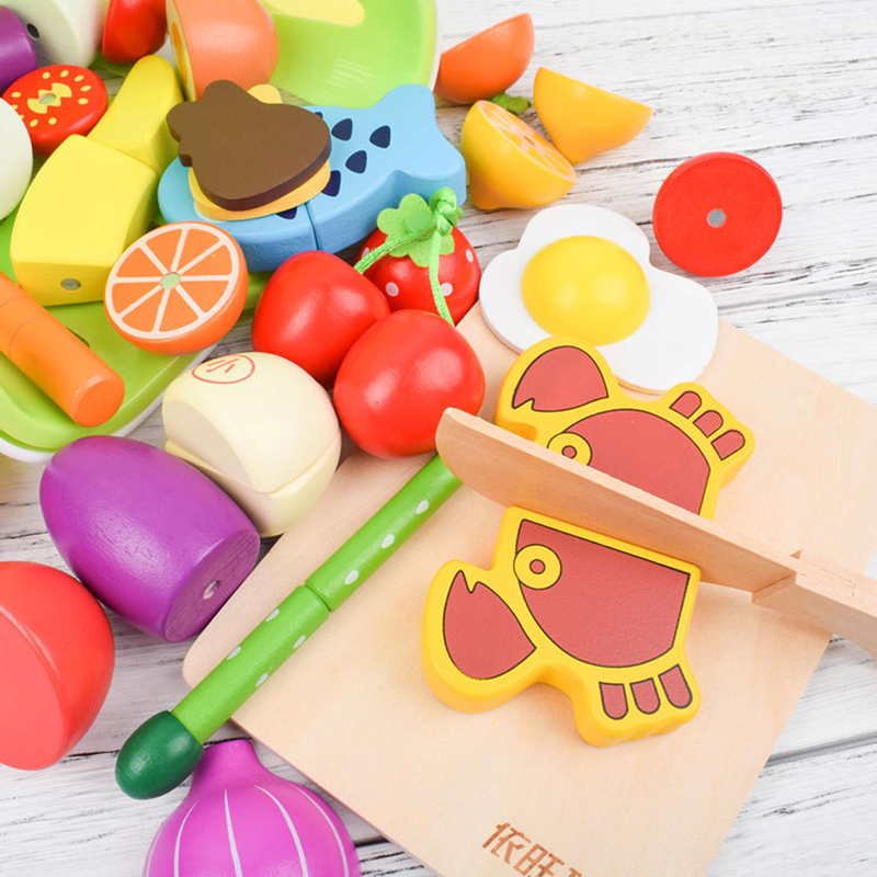1PCS Wooden Toy Magnetic Cutti - Kitchen Gadgets Kids reseña y precio