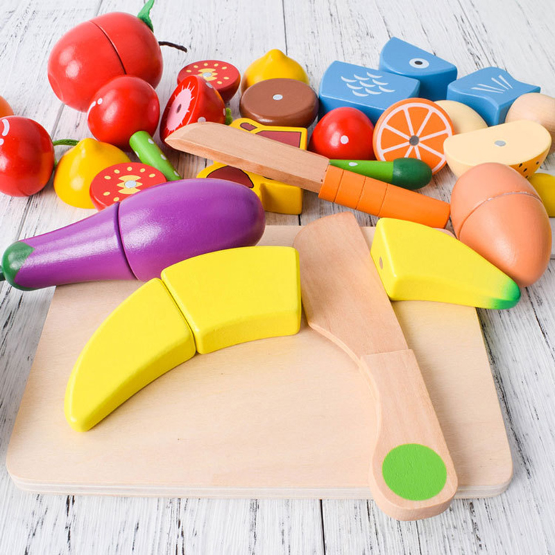 1PCS Wooden Toy Magnetic Cutti - Kitchen Gadgets Kids reseña y precio