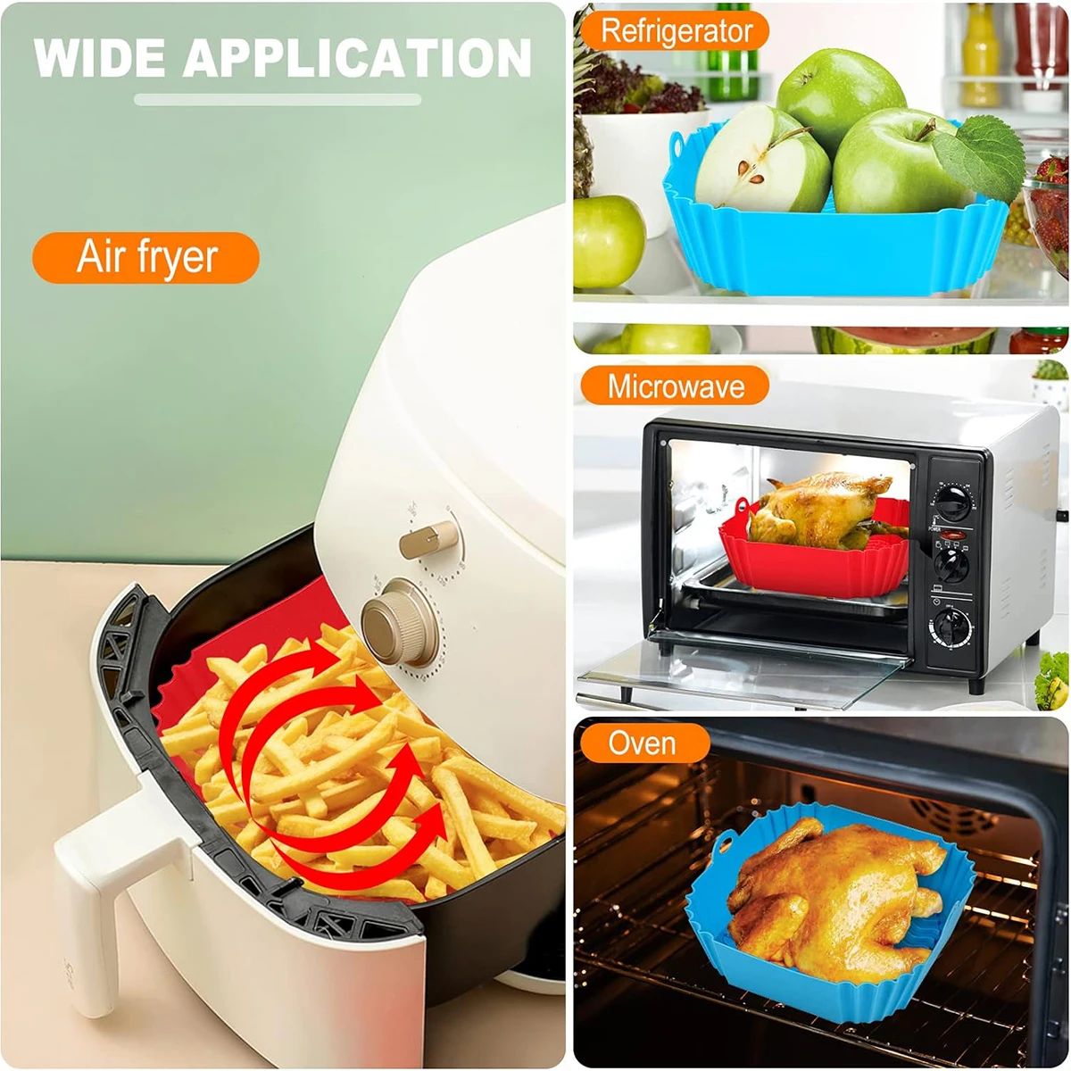Air Fryer Silicone Liners Pot  - Kitchen Gadgets Air Fryer reseña y precio