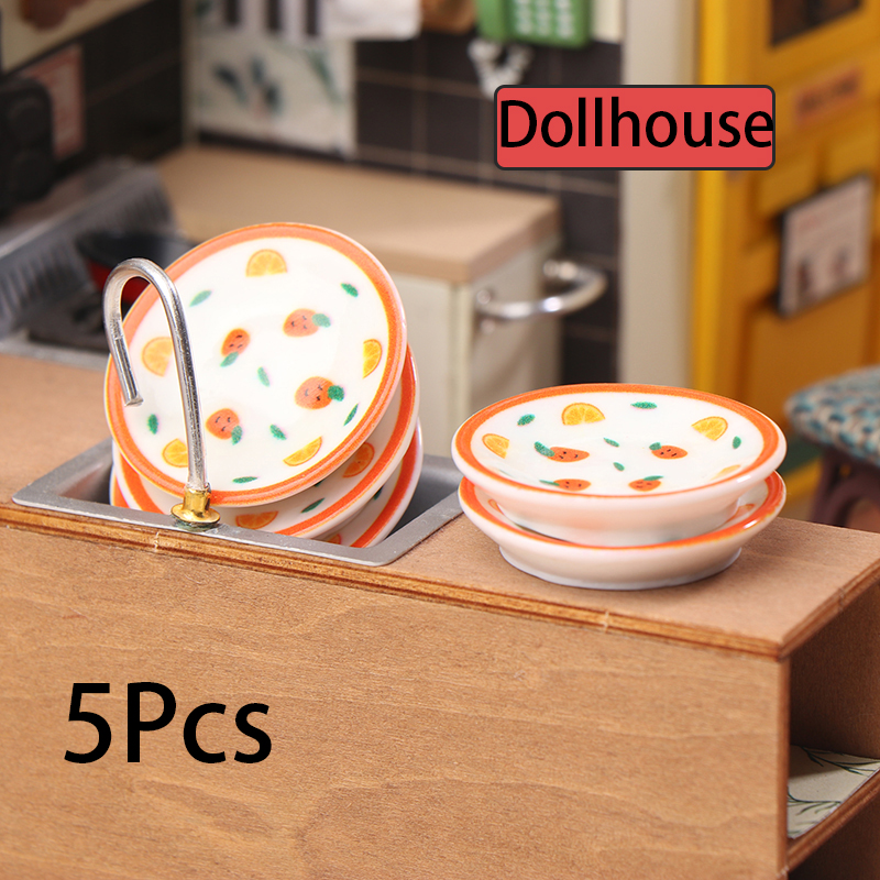 5Pcs 1/12 Dollhouse Mini Plate - Kitchen Gadgets Best reseña y precio