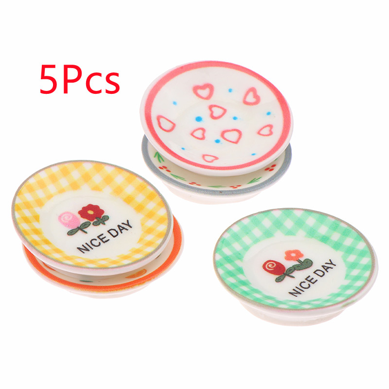 5Pcs 1/12 Dollhouse Mini Plate - Kitchen Gadgets Best reseña y precio