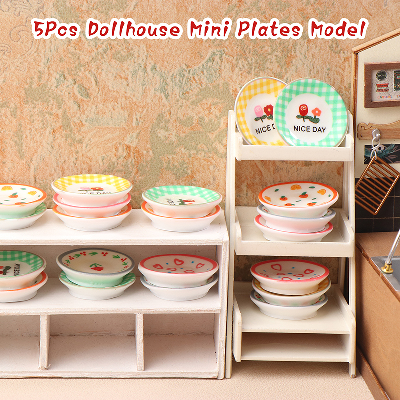 5Pcs 1/12 Dollhouse Mini Plate - Kitchen Gadgets Best reseña y precio
