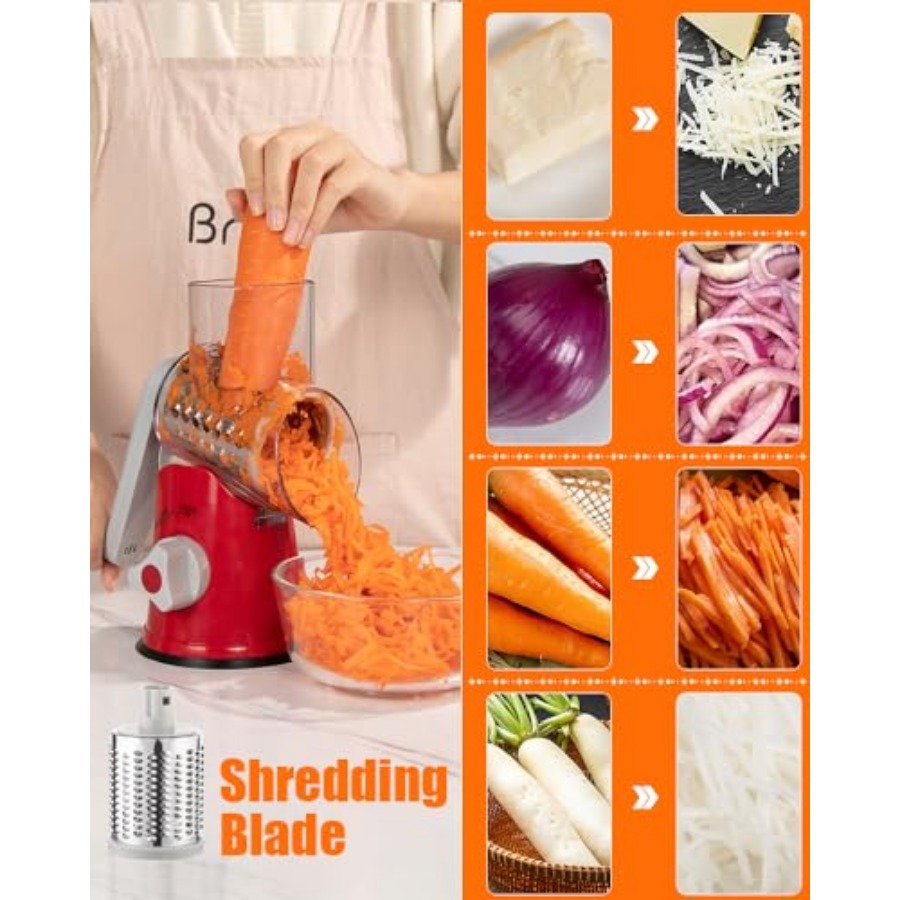 Rotary Cheese Grater Hand Cran - Mandoline Slicer reseña y precio