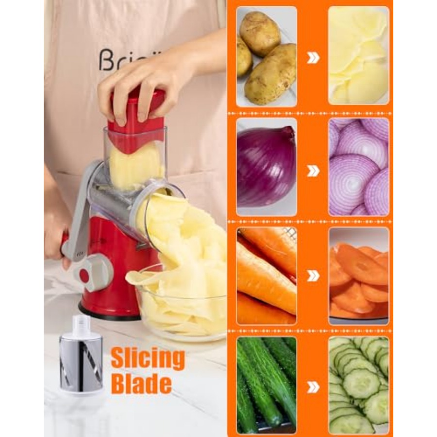 Rotary Cheese Grater Hand Cran - Mandoline Slicer reseña y precio