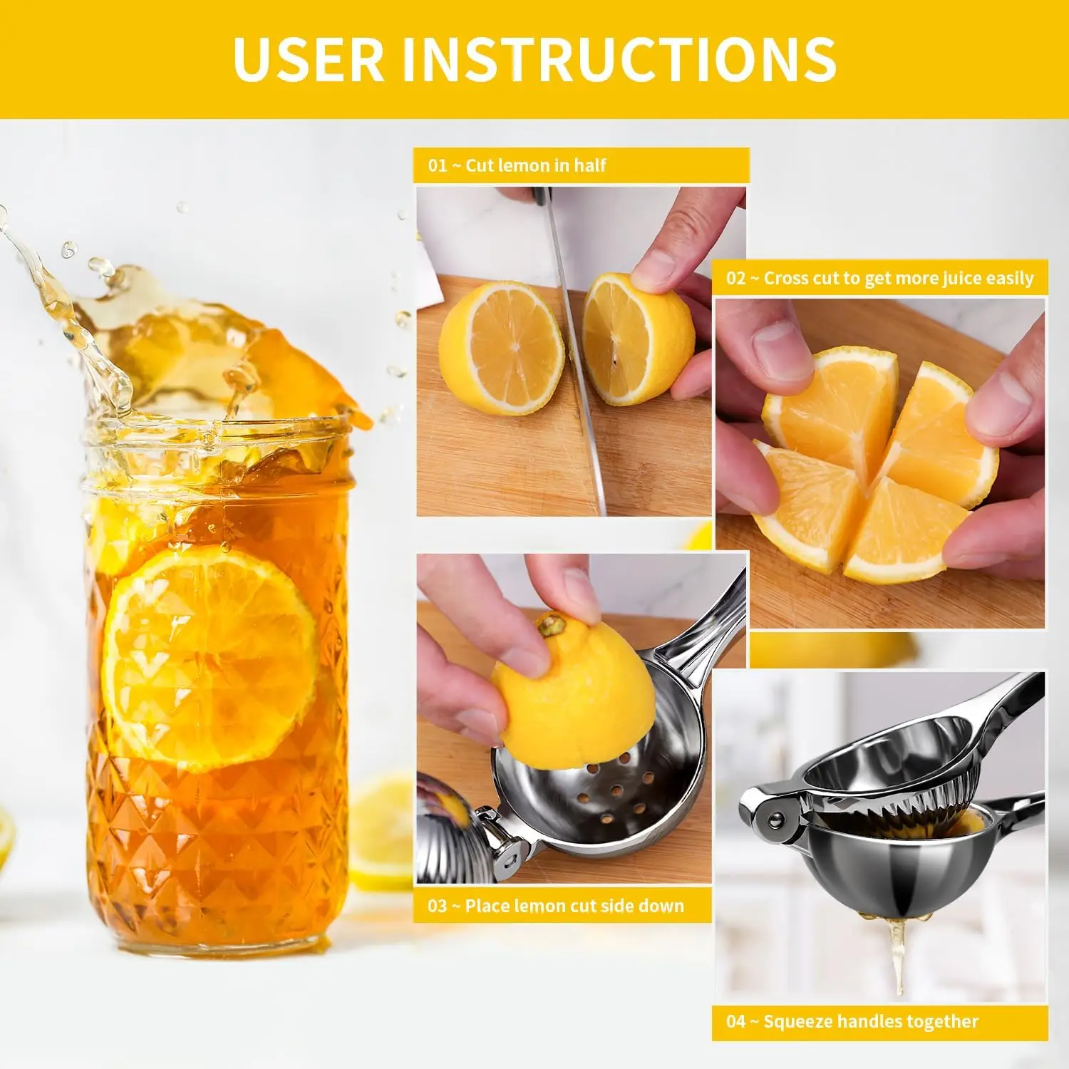 Handheld Citrus Juicer, Heavy  - Citrus Lemon Squeezer reseña y precio