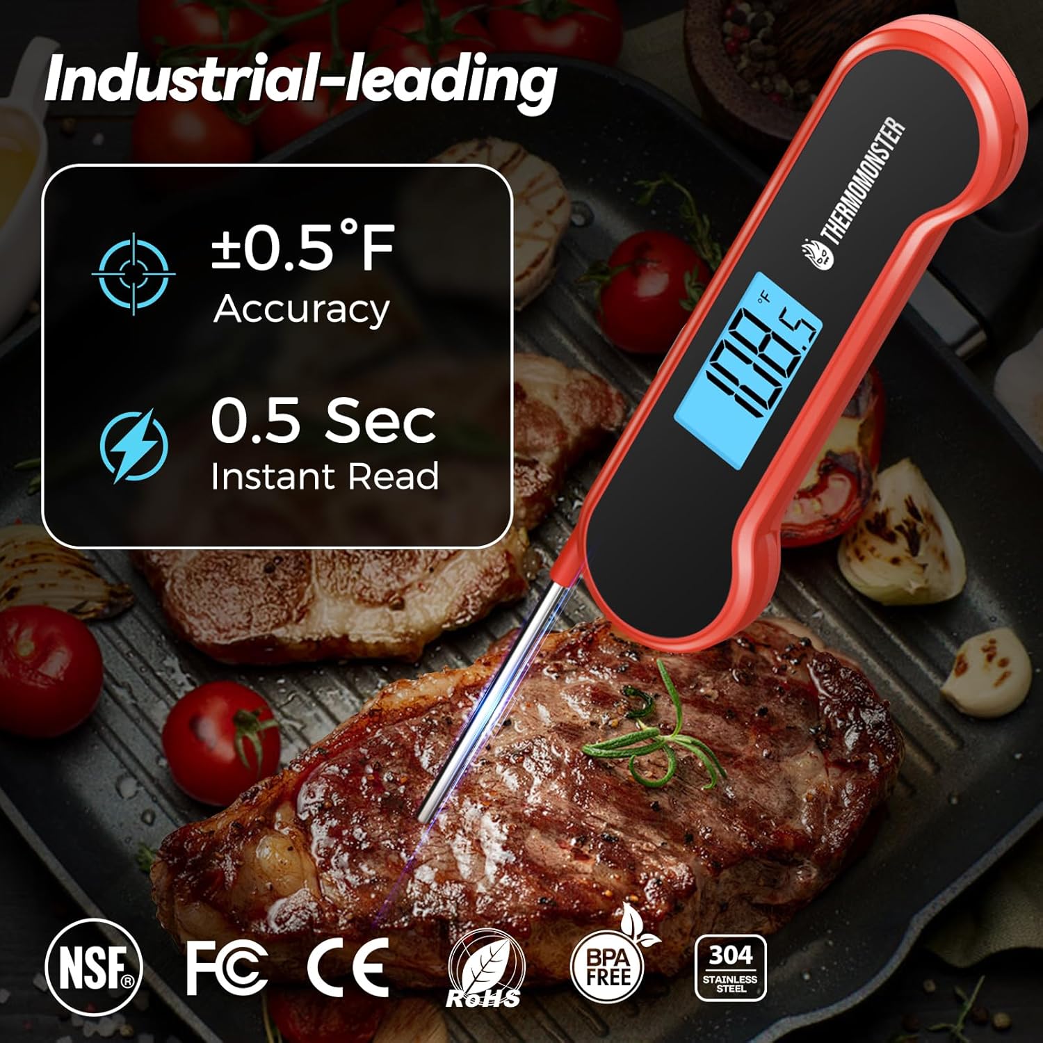 0.5 Sec Instant Read Meat Ther - Kitchen Gadgets Essential reseña y precio