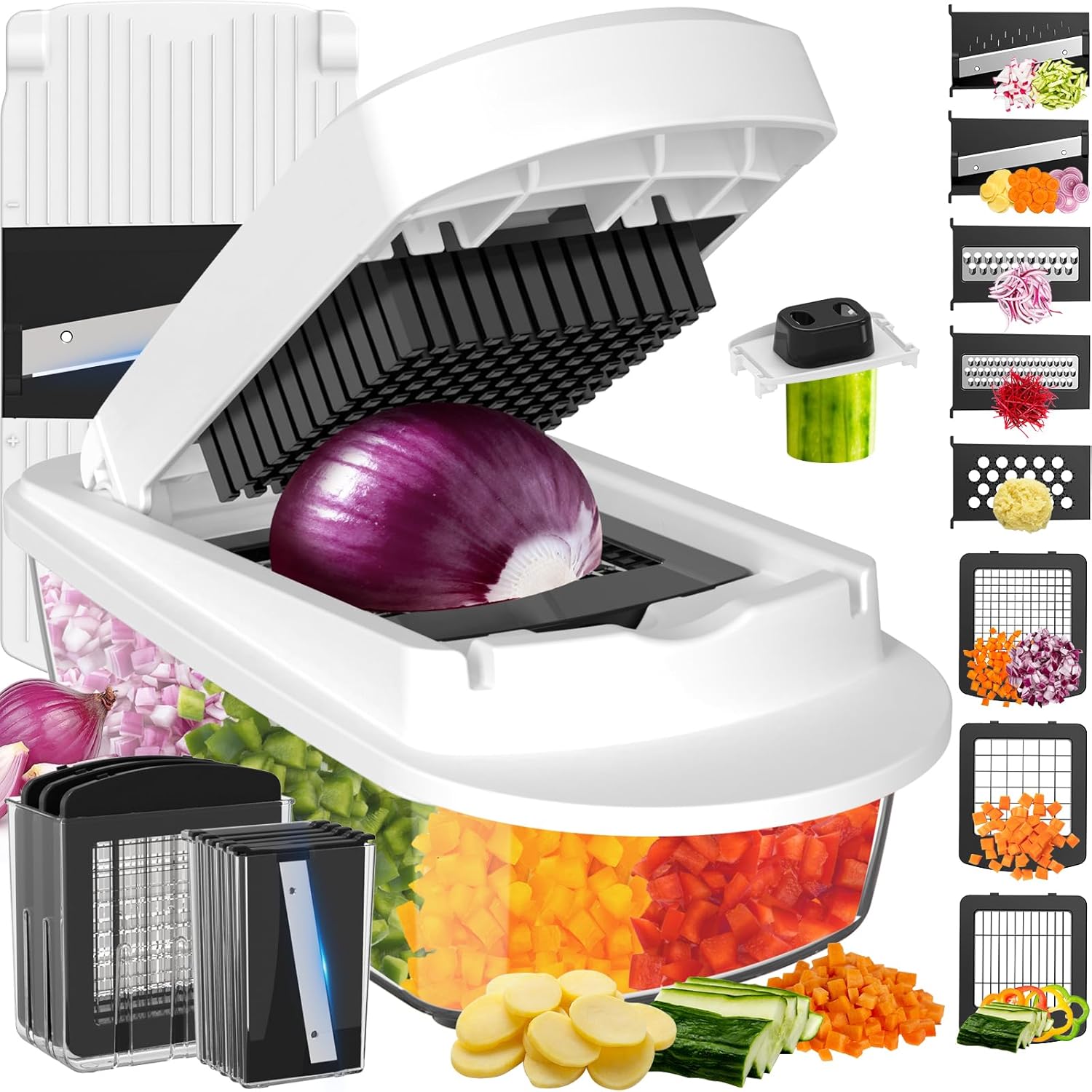 8 Blade All-in-1 Vegetable Cho - Kitchen Gadgets Essential reseña y precio