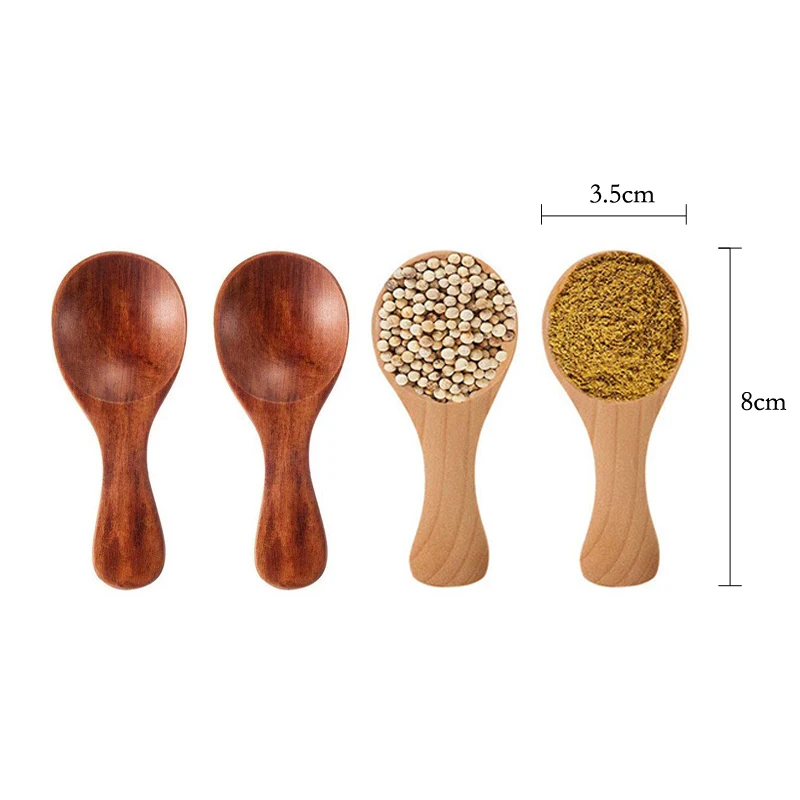 4Pcs Mini Wooden Spoons Small  - Kitchen Gadgets Kids reseña y precio