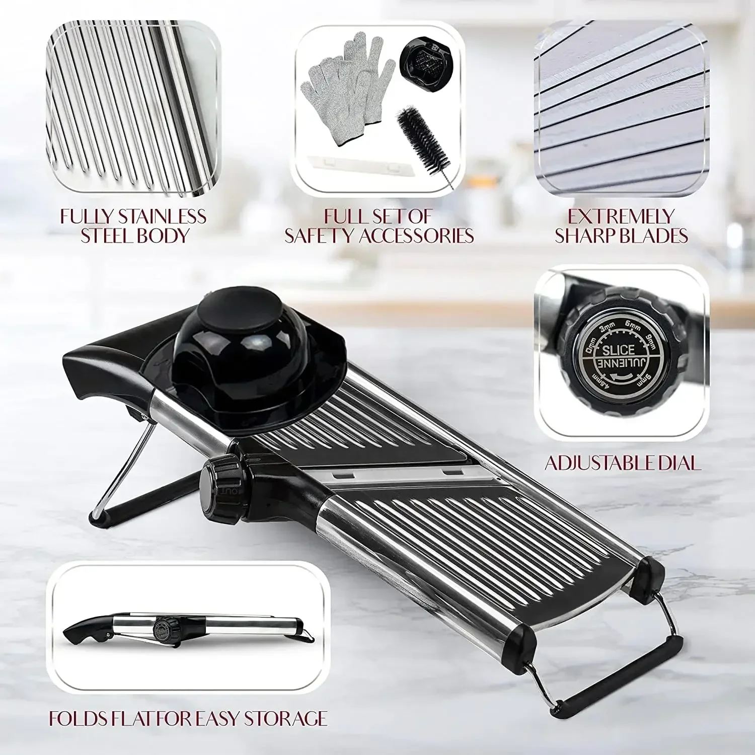 Adjustable Mandoline Food Slic - Mandoline Slicer reseña y precio