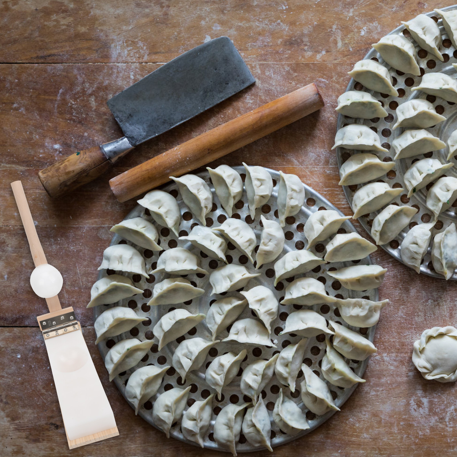 Traditional Wood Dumpling Skin - Kitchen Gadgets Dumpling Maker reseña y precio