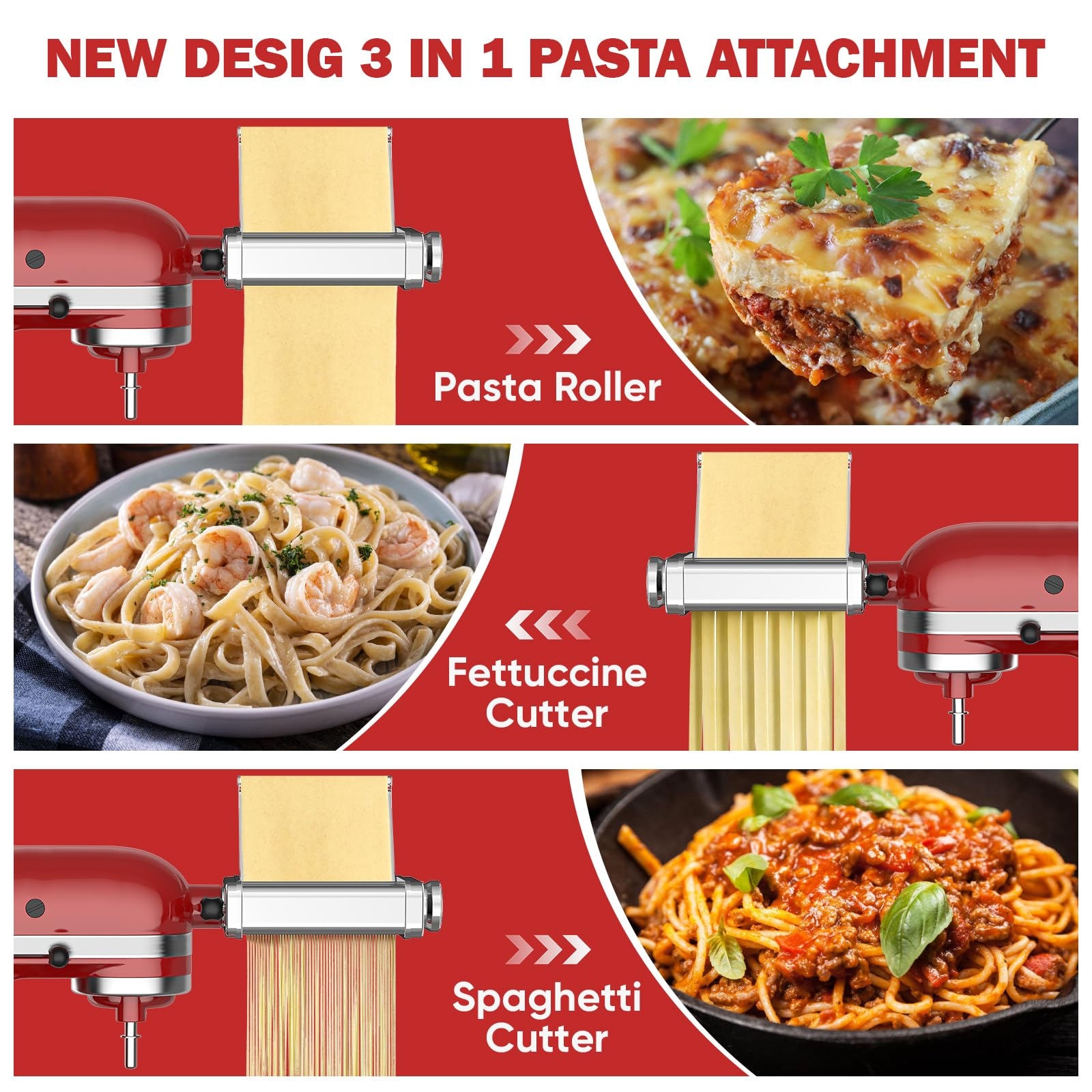 Gvode 3 in 1 Pasta Attachment  - Kitchen Gadgets Useful reseña y precio