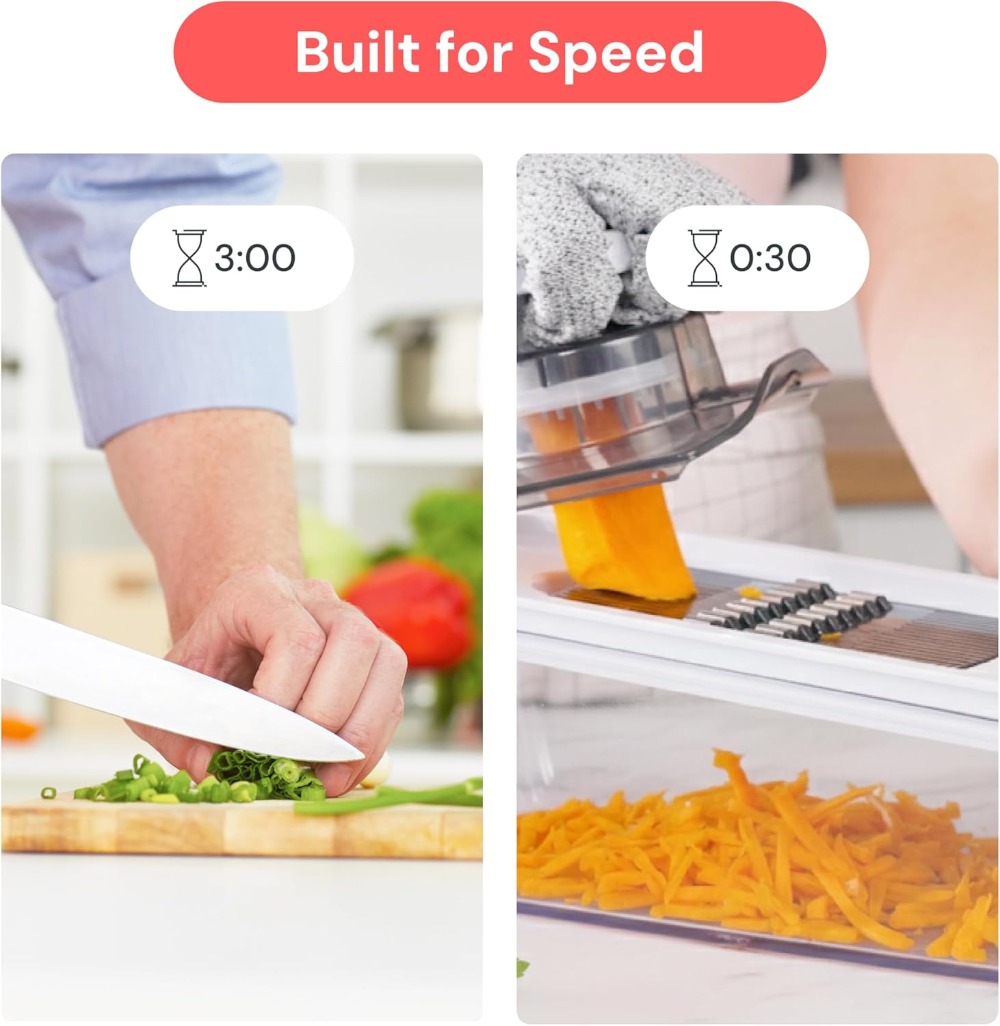 6 in 1 Mandoline Slicer for Ki - Mandoline Slicer reseña y precio