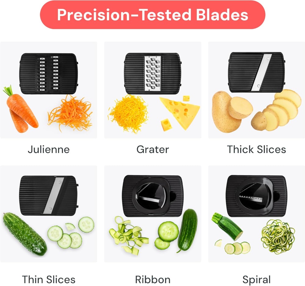 6 in 1 Mandoline Slicer for Ki - Mandoline Slicer reseña y precio