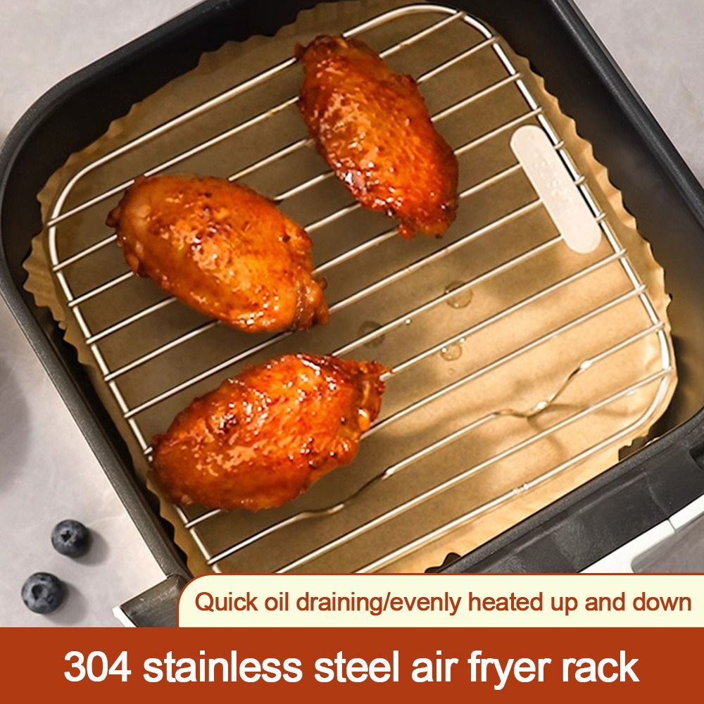 Round Square Cooking Rack With - Kitchen Gadgets Air Fryer reseña y precio