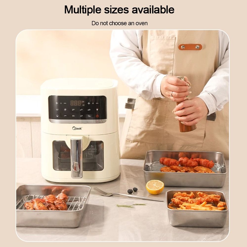 Round Square Cooking Rack With - Kitchen Gadgets Air Fryer reseña y precio