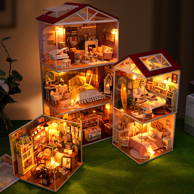 DIY Wooden Dollhouse Mini Bedr - Kitchen Gadgets Kids reseña y precio