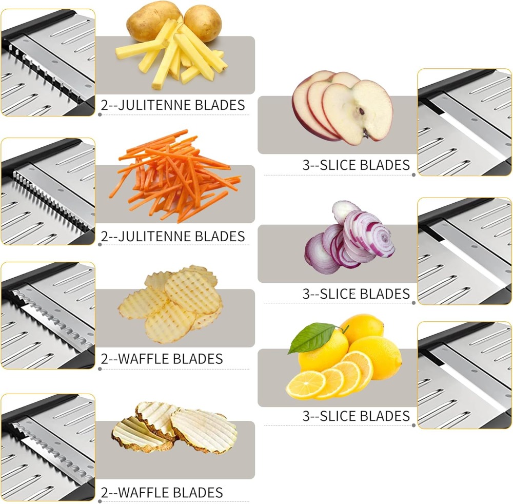 7-in-1 Adjustable Mandoline Sl - Mandoline Slicer reseña y precio
